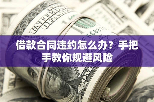 武汉借款合同违约怎么办？手把手教你规避风险