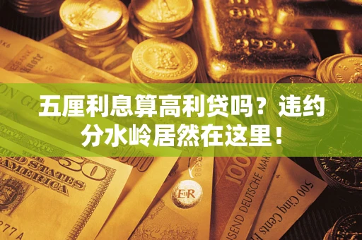 武汉五厘利息算高利贷吗？违约分水岭居然在这里！