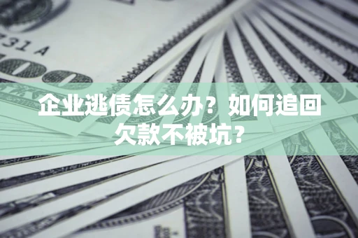 武汉企业逃债怎么办？如何追回欠款不被坑？