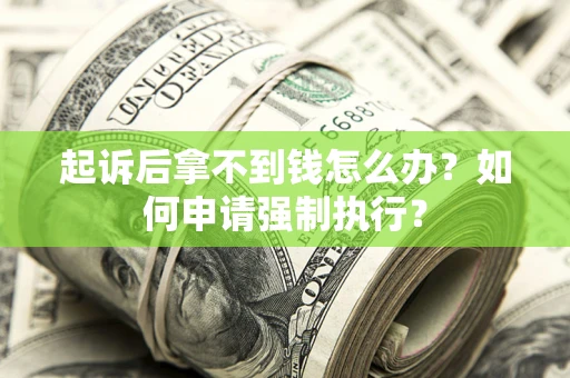 武汉起诉后拿不到钱怎么办？如何申请强制执行？