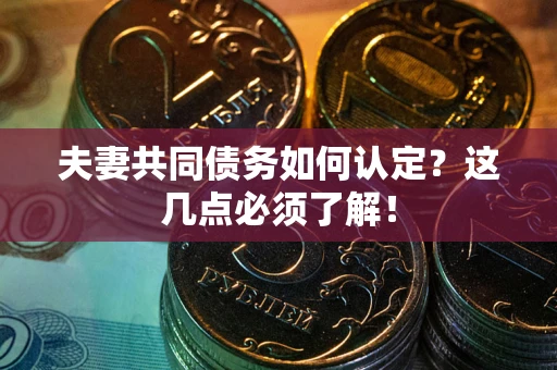 武汉夫妻共同债务如何认定？这几点必须了解！