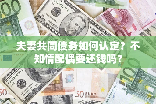 武汉夫妻共同债务如何认定？不知情配偶要还钱吗？