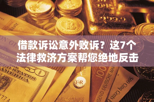 武汉借款诉讼意外败诉？这7个法律救济方案帮您绝地反击！