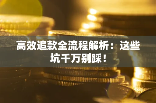武汉高效追款全流程解析：这些坑千万别踩！